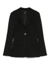Pinko Flap Pockets Long Sleeves Notched Lapels In Black