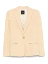 Pinko Yellow Tailored Jacket With Notched Lapels