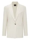 Pinko Single-breasted Blazer In White