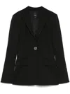 Pinko Single Breast Technic Tissue Blazer In Black