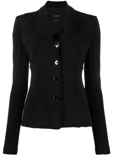Pinko Single-breasted Blazer In Black