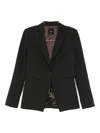 Pinko Single-breasted Blazer In Brown