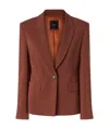 Pinko Gente Single-breasted One Button Jacket In Burnt Orange