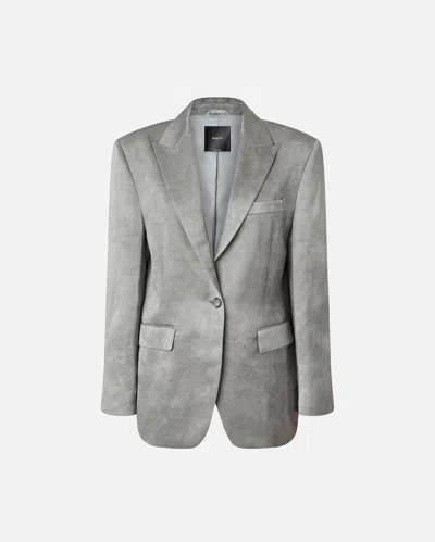 PINKO BLAZER DROIT EN SATIN FLAMMÉ