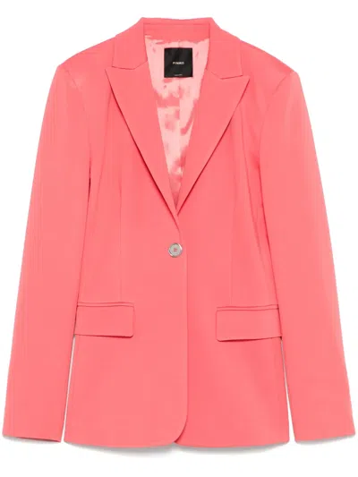 Pinko Single-breasted Blazer In Pink