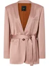 Shop Pinko Single-breasted Blazer In Rosa