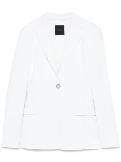 Pinko Single-breasted Blazer In White