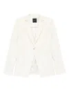 Pinko Single-breasted Blazer In White