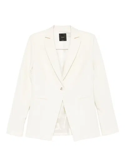 Pinko Single-breasted Blazer In White