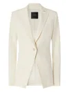 Pinko Slim Fit Model Blazer With Botton In White