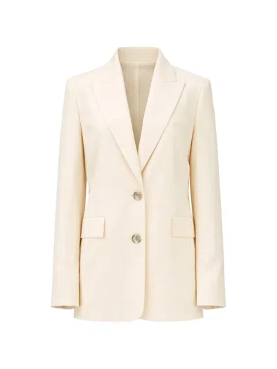 Pinko Single-breasted Blazer In White