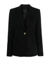 Pinko Notched-lapels Single-breasted Blazer In Black