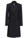 Pinko Single-breasted Coat In Black