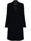 Pinko Single-breasted Coat In Blue
