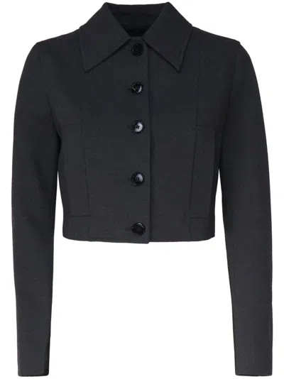 Pinko Doccia Cropped Jacket In Black