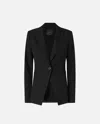 Pinko Single-breasted Jacket With Fitted Waist In Black