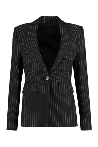 Pinko Single-breasted One Button Jacket In Black