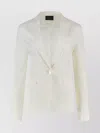 Pinko Single-breasted One Button Jacket With Lapel Collar In White