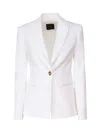 Pinko Single-breasted Tailored Blazer In White