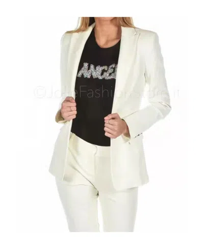 Pinko Single-breasted Suit Jacket In White