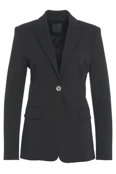 Pinko Single Breasted Tailored Blazer In Black