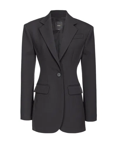 Pinko Single-breasted Tailored Blazer In Black