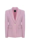 Pinko Single-breasted Blazer In Pink