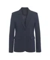 Pinko Notched-lapel Single Breasted Blazer In Blue