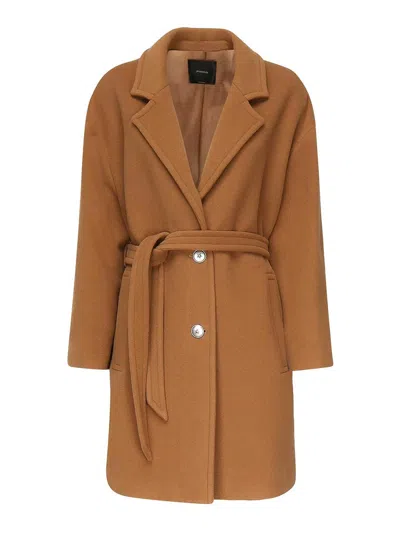 PINKO SINGLE-BREASTED WOOL BLEND COAT