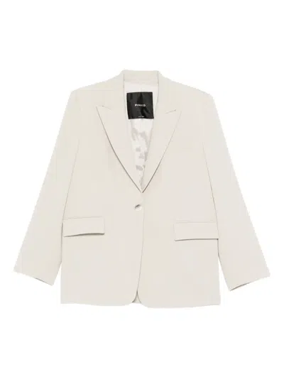 Pinko Single-button Blazer In Neutral