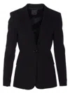 Pinko Flap Pockets Long Sleeves Notched Lapels In Black