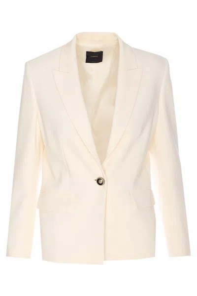 Pinko Flap Pockets Shoulder Detail Jacket In White