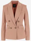 Pinko Single-opept Jacket In Pink