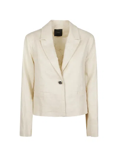 Pinko Single-breasted Blazer In Neutral