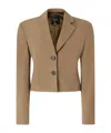 Pinko Single-breasted Cropped Blazer In Multi