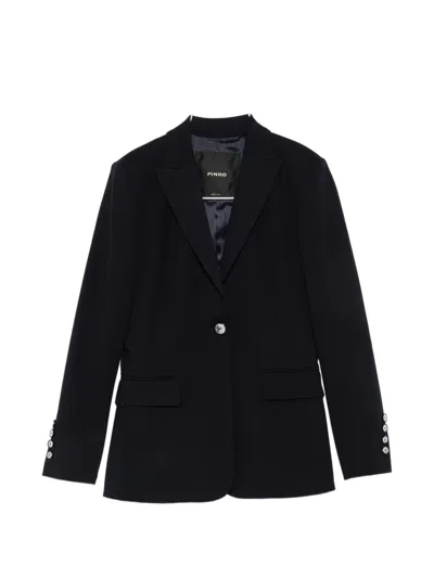 Pinko Single-breasted Jacket In Blue