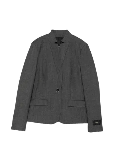 Pinko Single-breasted Jacket In Gray