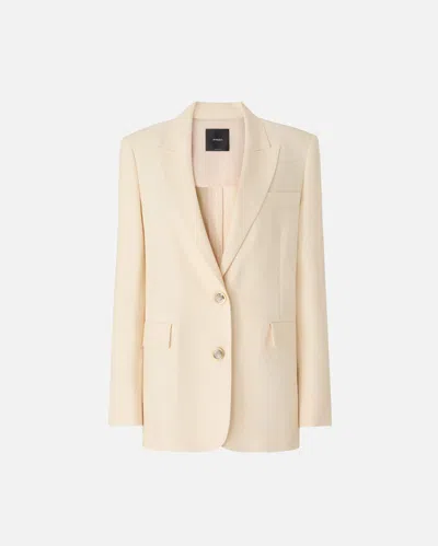Pinko Single-breasted Tailored Blazer In Neutral