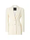 Pinko Single-breasted Tailored Jacket In White