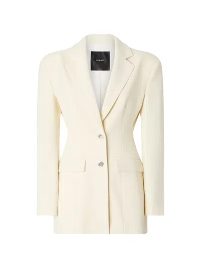 Pinko Single-breasted Tailored Jacket In White