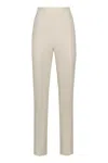 Pinko Skinny High-waisted Trousers In White