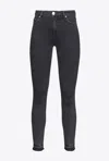 Pinko Skinny Jeans With Black Denim In Limo Black
