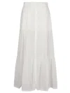 Pinko Woman Maxi Skirt White Size 8 Cotton