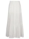 Pinko Woman Maxi Skirt White Size 8 Cotton