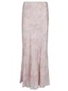 Pinko 'hokkano' Pink Long Skirt In Multicolor