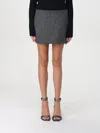 Pinko Black Grass Wool Skirt In 黑色