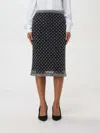 Pinko Crystal-embellished Tulle Midi Skirt In Schwarz