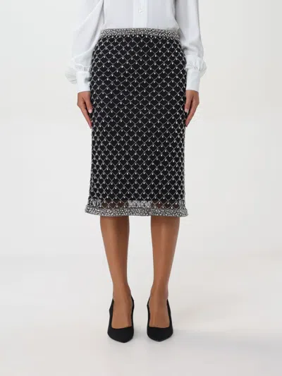 Pinko Crystal-embellished Tulle Midi Skirt In Multi