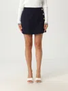 Pinko Tweed Miniskirt Gold-tone Buttons In Black