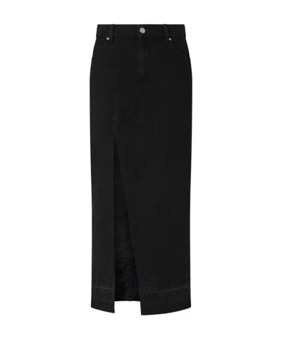 PINKO PINKO LONG SLIT DENIM SKIRT